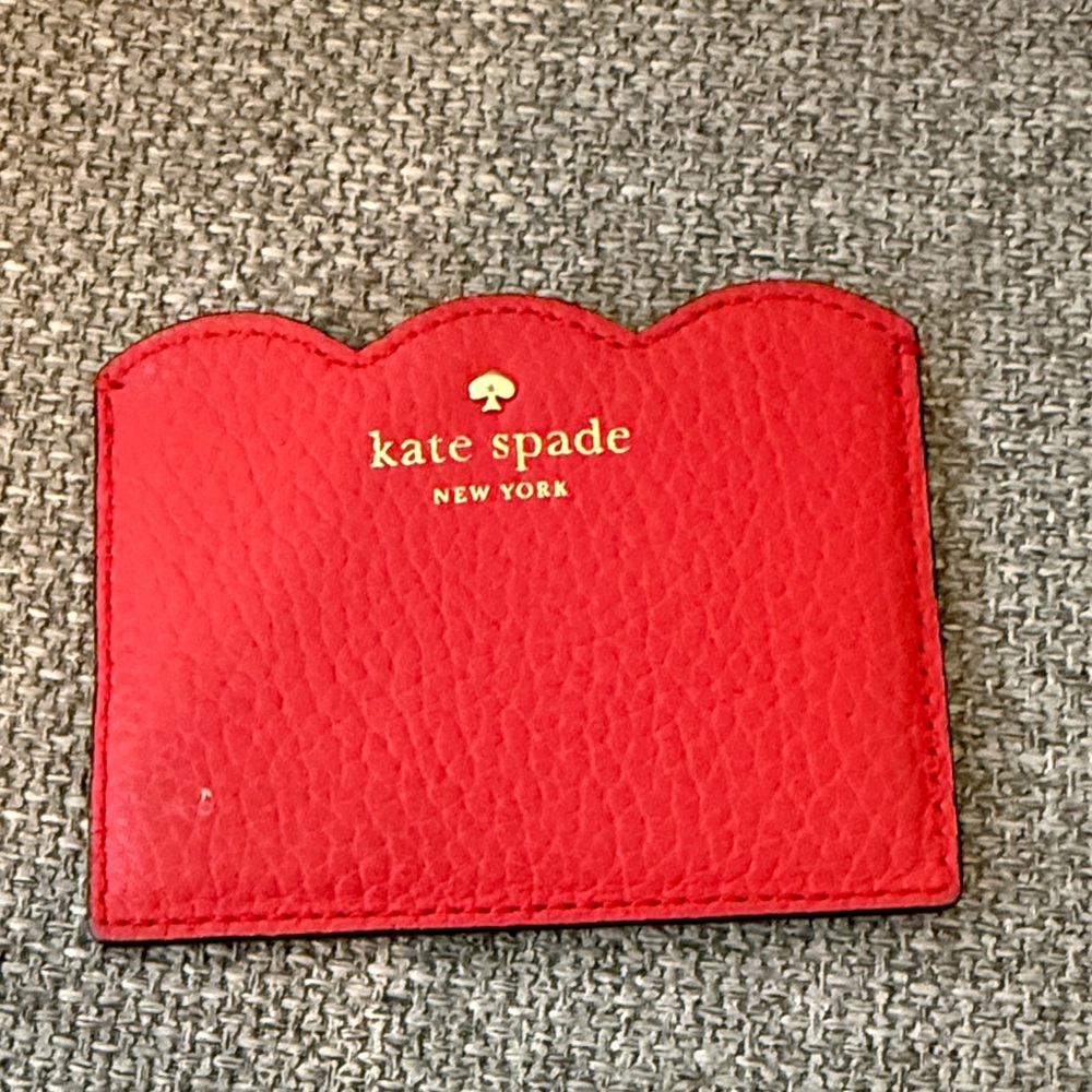 Kate Spade Red Leather Card Holder
